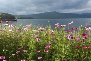 秋色の阿寒湖温泉