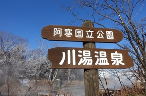 川湯温泉の霧氷