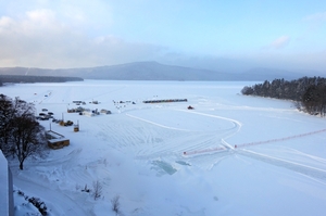 大雪後の阿寒湖