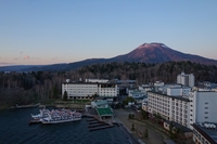 快晴の阿寒湖温泉