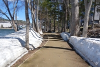 快晴の阿寒湖温泉