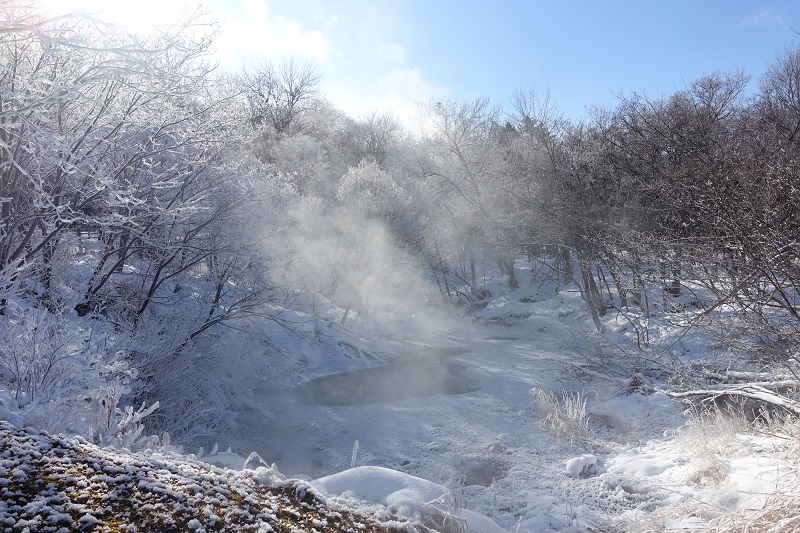 氷点下の阿寒湖「ボッケ」